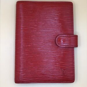 Louis Vuitton Red Epi Leather PM Agenda Excellent Condition